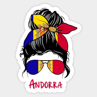 Andorra girl, Proud Flag, Andorra gift heritage, Andorran girlFriend Sticker